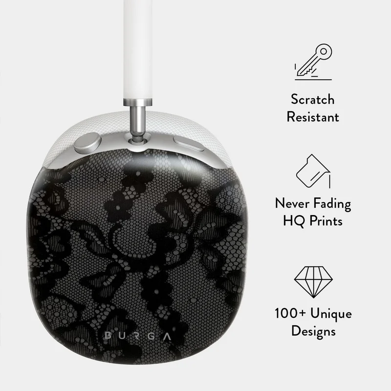 بورجا حافظة بيرجا المغناطيسية لسماعات آبل إيربودز ماكس - غطاء صلب واقٍ فاخر مقاوم للخدش والصدمات، حافظة سماعات بتصميم خفيف الوزن